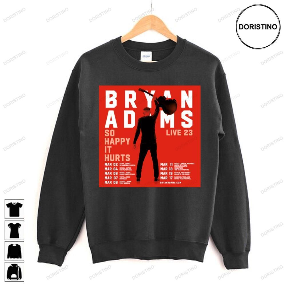 Bryan-adams-so-happy-it-hurt-live-2023-tour Awesome Shirts